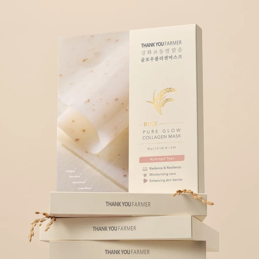 Rice Pure Glow Collagen Mask (4pcs)